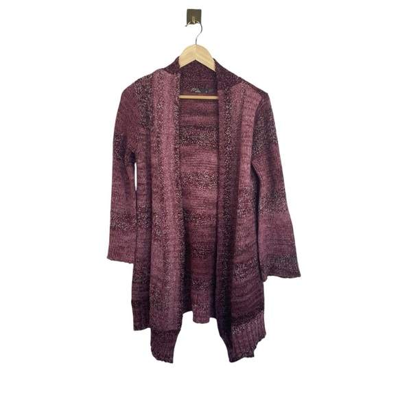 Prana Rhonda Open Duster Wool Blend Cardigan in Red/Pink Size S - Picture 4 of 13